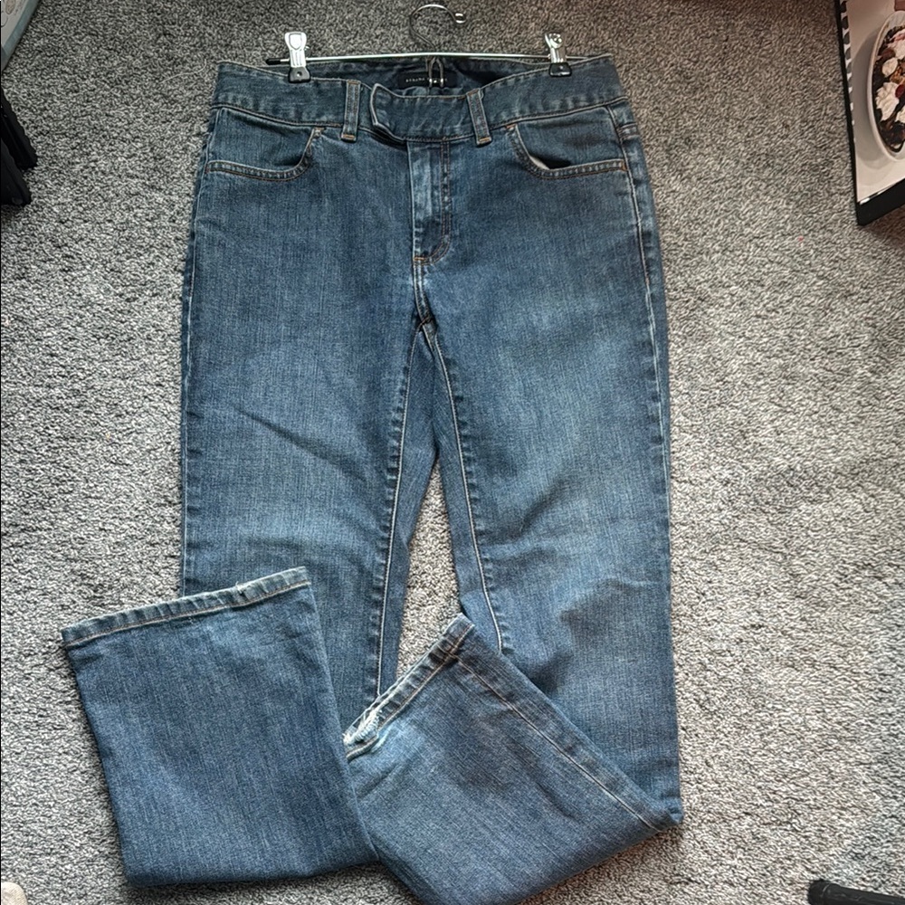Banana Republic Blue Flare Wide Leg Jeans